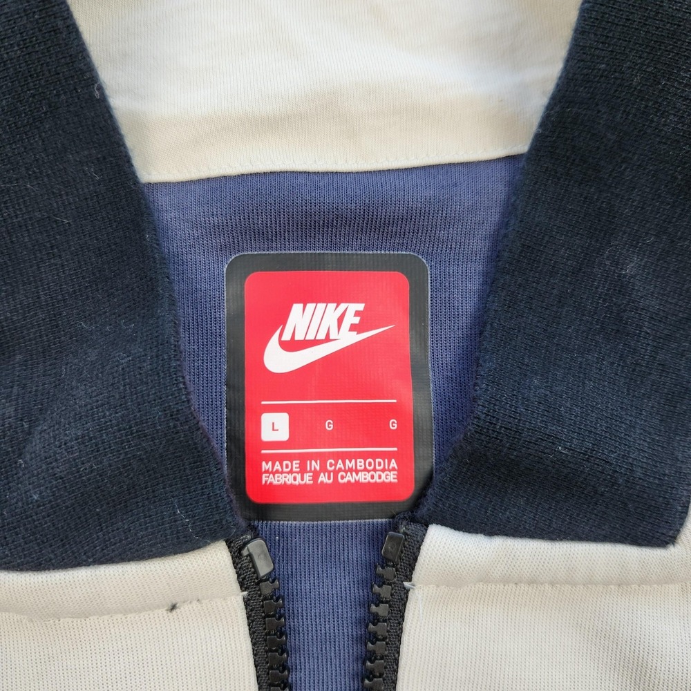 Nike  Tech Fleece‎ Jacket Mens Large Colorblock Full Zip Pockets Blue Gray - Picture 2 of 8